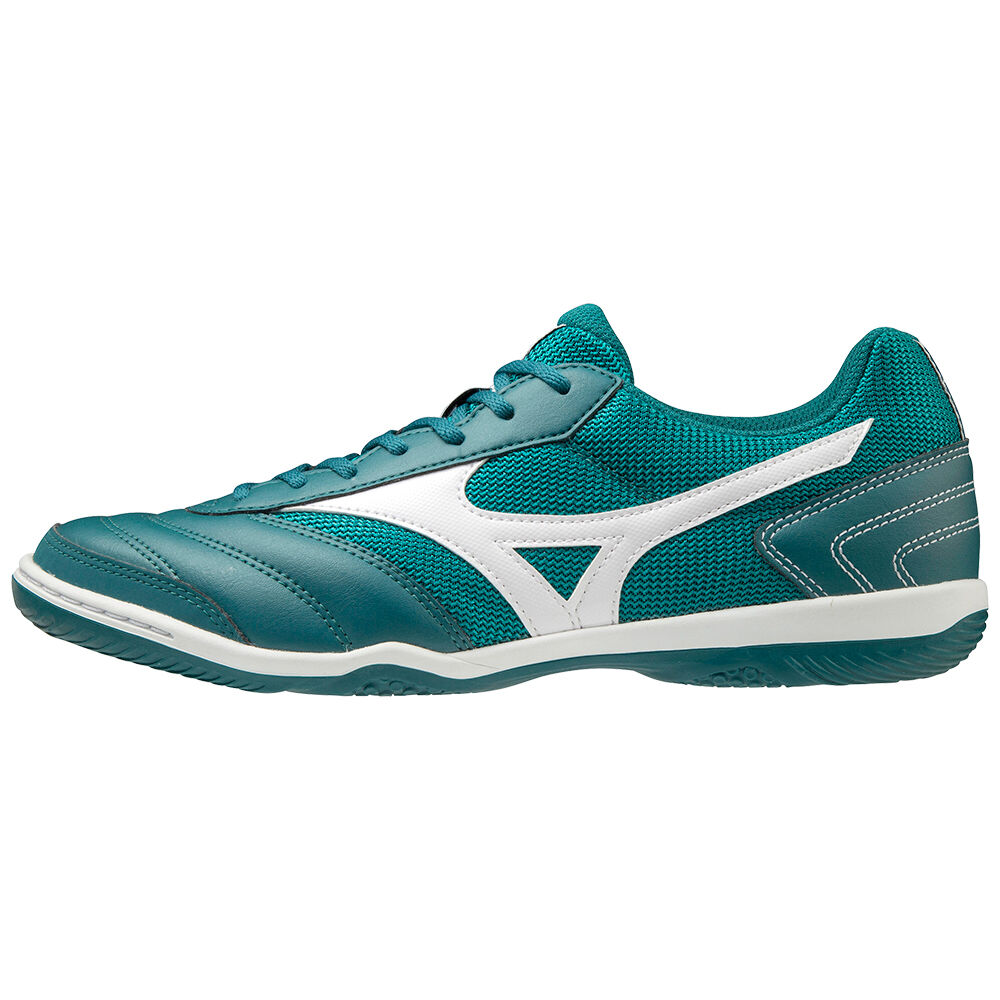 Mizuno MRL Sala Club IN Férfi Focicipő Zöld/Fehér DKI914603